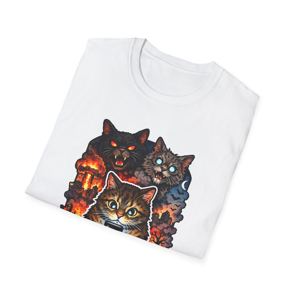 Meowing Through The End Times Funny Apocalypse Cat T-Shirt | Tech Pack Collection by PetPulse
