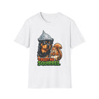 Trust No Squirrel Funny Conspiracy Rottweiler T-Shirt | Pet-Spiracy Theorist Collection by PetPulse