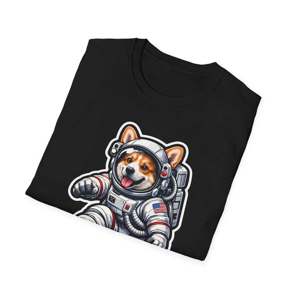 One Small Step for Corgi Funny Astronaut Corgi T-Shirt | Cosmic Encounters Collection by PetPulse