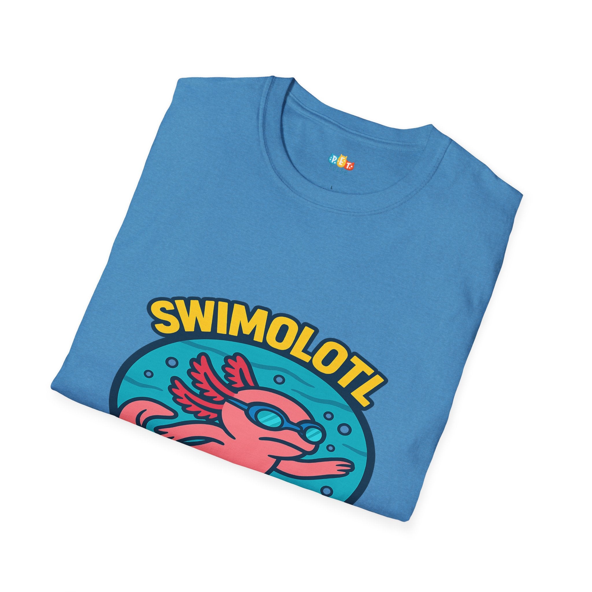Swimolotl Athletic Axolotl Swimming T-Shirt - Funny Animal Pun Pool Swimmer Water Sports Fitness Tee