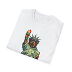 The Republic's Rottweiler Funny Rottweiler Statue of Liberty T-Shirt | Lady Liberty Pups Collection by PetPulse
