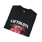 Liftolotl Weightlifting Axolotl T-Shirt - Funny Gym Fitness Workout Bodybuilding Muscle Training Tee