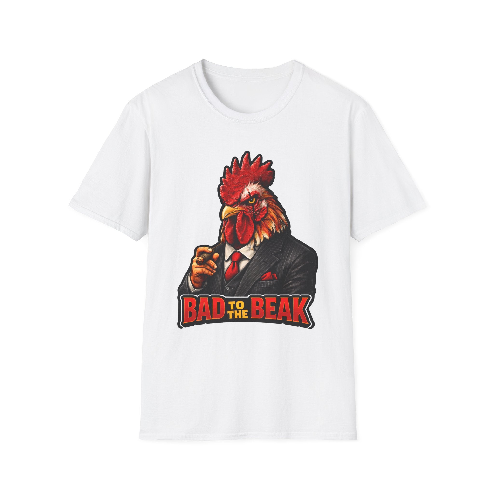 Bad To The Beak Funny Rooster T-Shirt | Cigar Smoking Chicken Graphic Tee for Chicken Owners | PetPulse