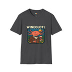 Wineolotl Sophisticated Axolotl Wine Tasting T-Shirt - Funny Animal Pun Vineyard Sommelier Classy Tee