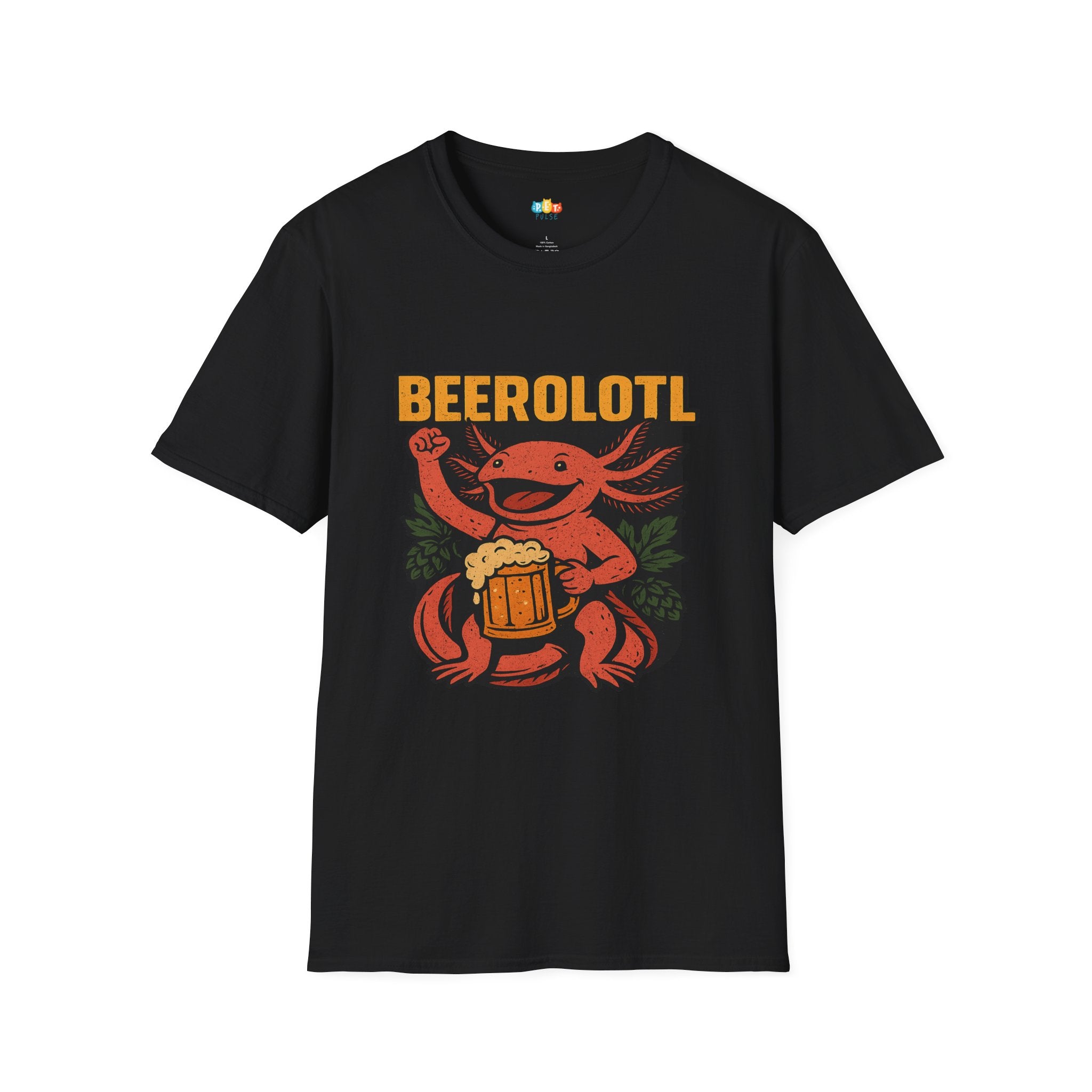 Beerolotl Beer Drinking Axolotl T-Shirt - Funny Brewery Craft Beer Drinking Alcohol Party Tee