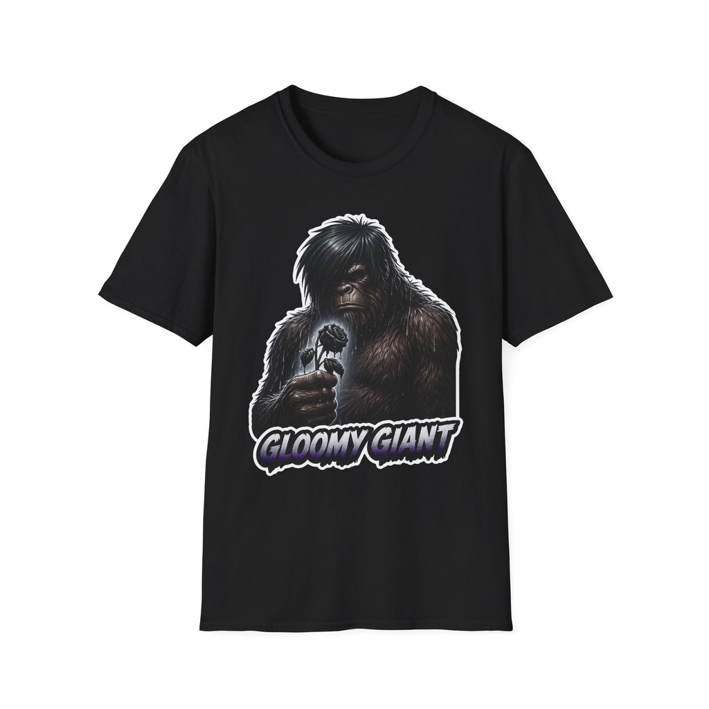 Gloomy Giant Funny Emo Bigfoot T-Shirt | Cryptid Companions Collection by PetPulse