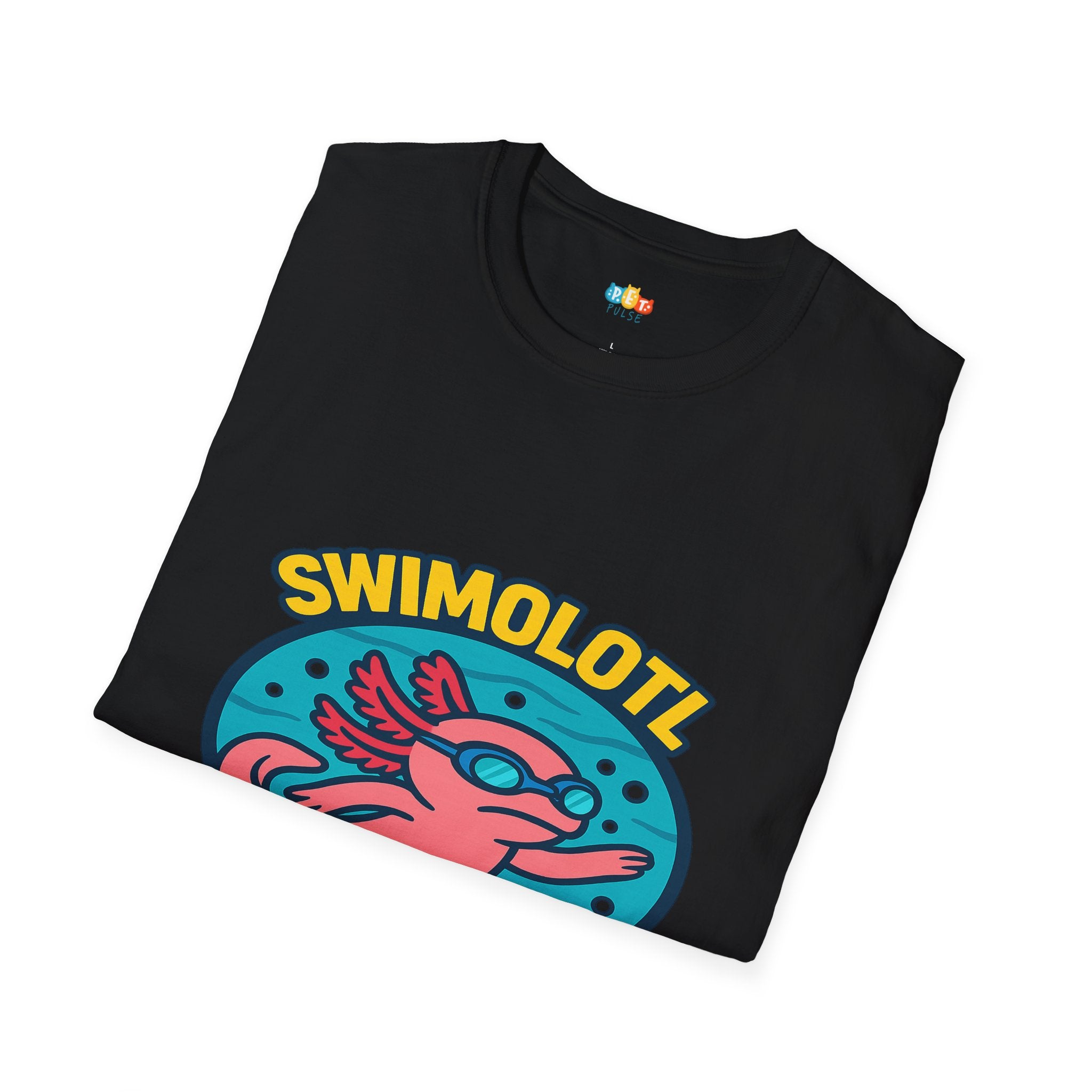 Swimolotl Athletic Axolotl Swimming T-Shirt - Funny Animal Pun Pool Swimmer Water Sports Fitness Tee