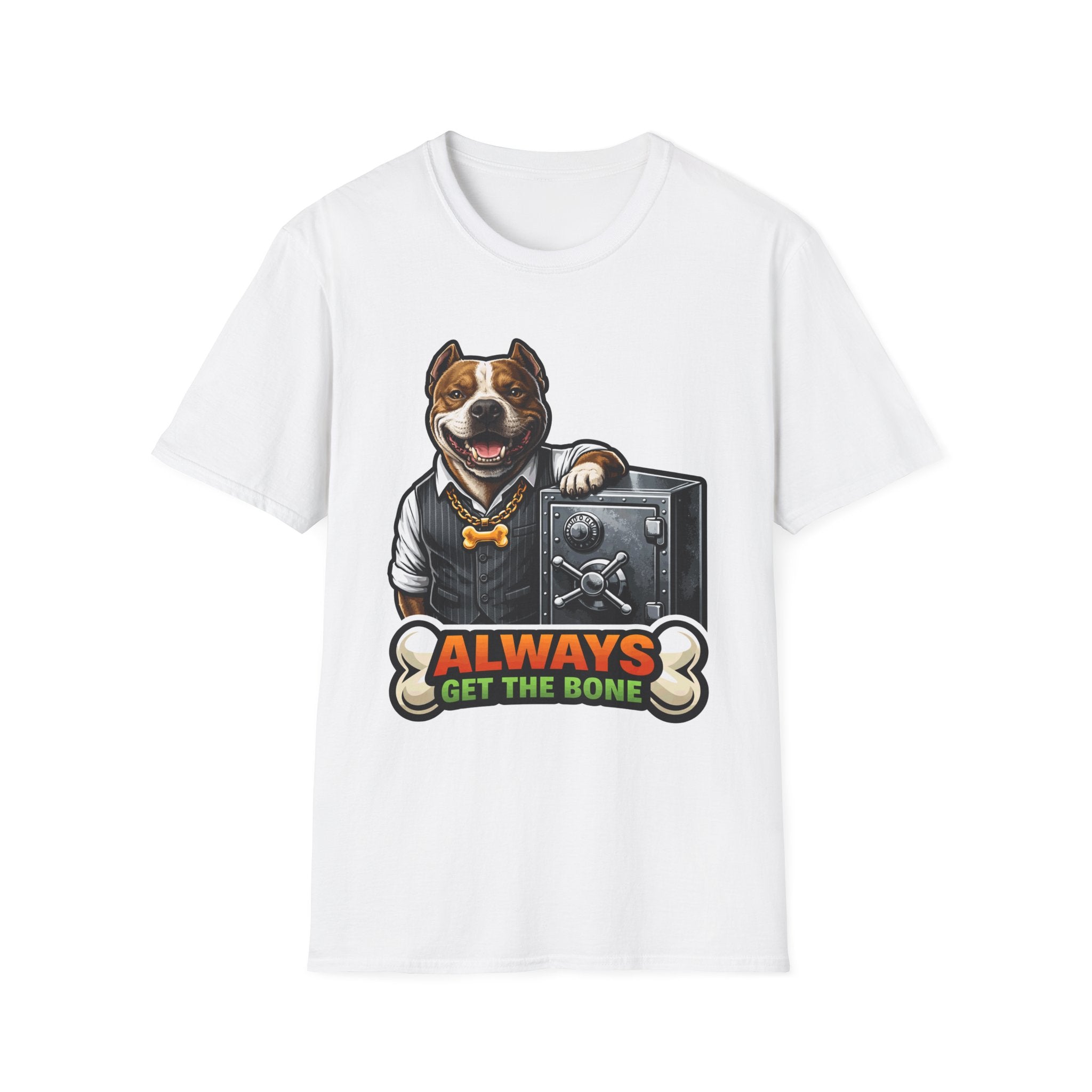 Always Get the Bone Funny Mobster Pit Bull T-Shirt | The Dog Father Collection by PetPulse