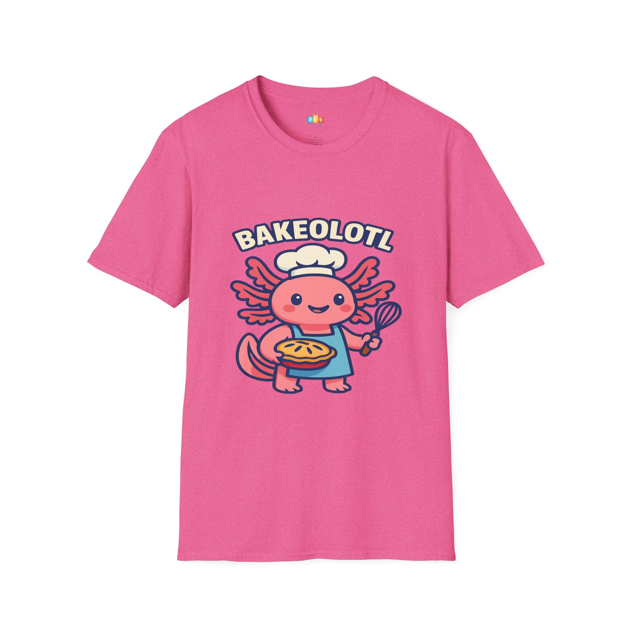 Bakeolotl Baking Axolotl T-Shirt - Funny Baker Chef Pie Whisk Kitchen Cooking Pastry Baker Tee
