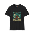 Cold Hands Warm Monster Christmas T-Shirt - Funny Holiday Bigfoot Yeti Knitting Winter Cryptid Xmas Tee