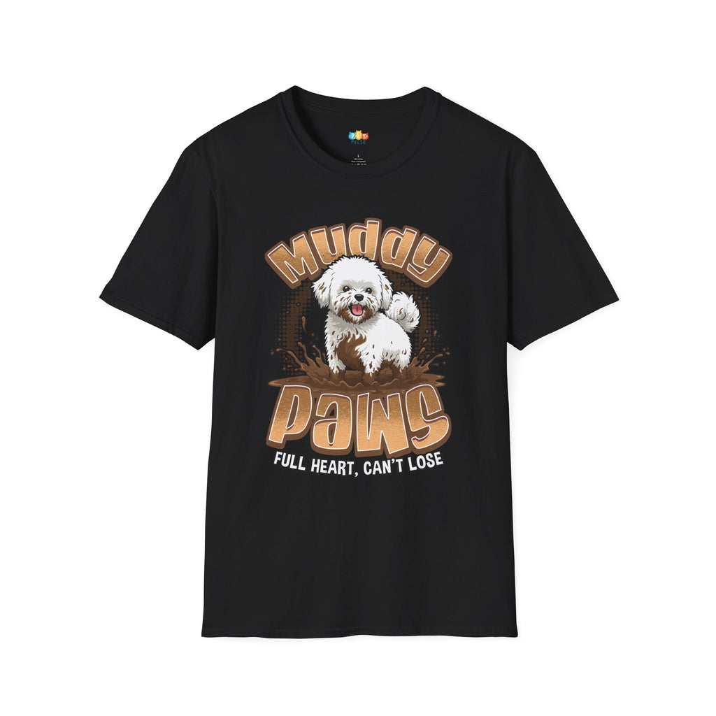 Muddy Paws Full Heart Can't Lose Dog T-Shirt - Maltese Rescue Dog Parent Hero Graphic Tee