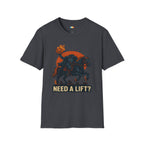 Need A Lift Halloween T-Shirt - Headless Horseman Uber Horror Comedy Gothic Spooky Fall Graphic Tee