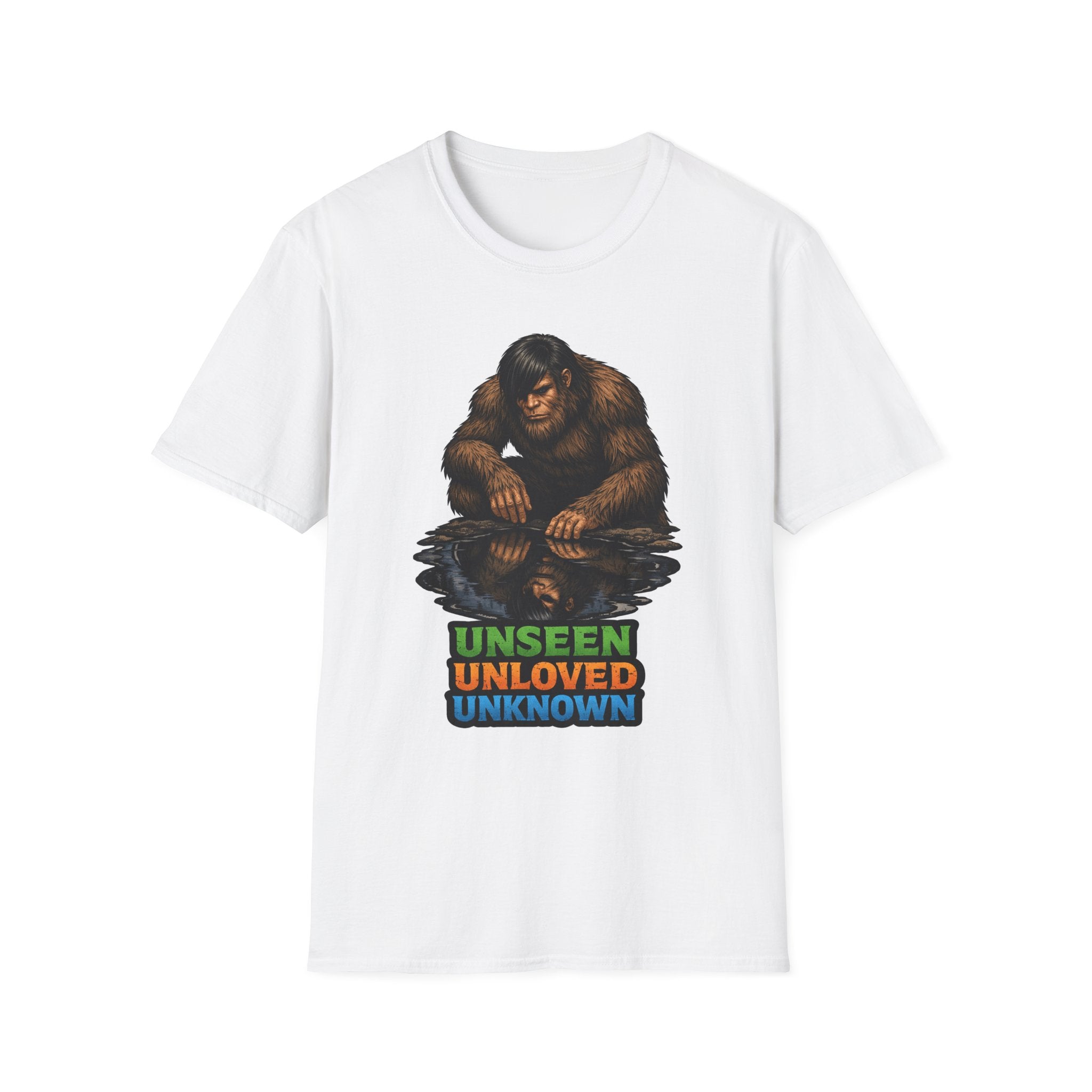Unseen Unloved Unknown Funny Emo Bigfoot T-Shirt | Cryptid Companions Collection by PetPulse