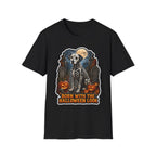 Born with the Halloween Look Dalmatian Skeleton T-Shirt | Halloween Pet T-Shirts Collection by PetPulse