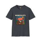 Wineolotl Sophisticated Axolotl Wine Tasting T-Shirt - Funny Animal Pun Vineyard Sommelier Classy Tee