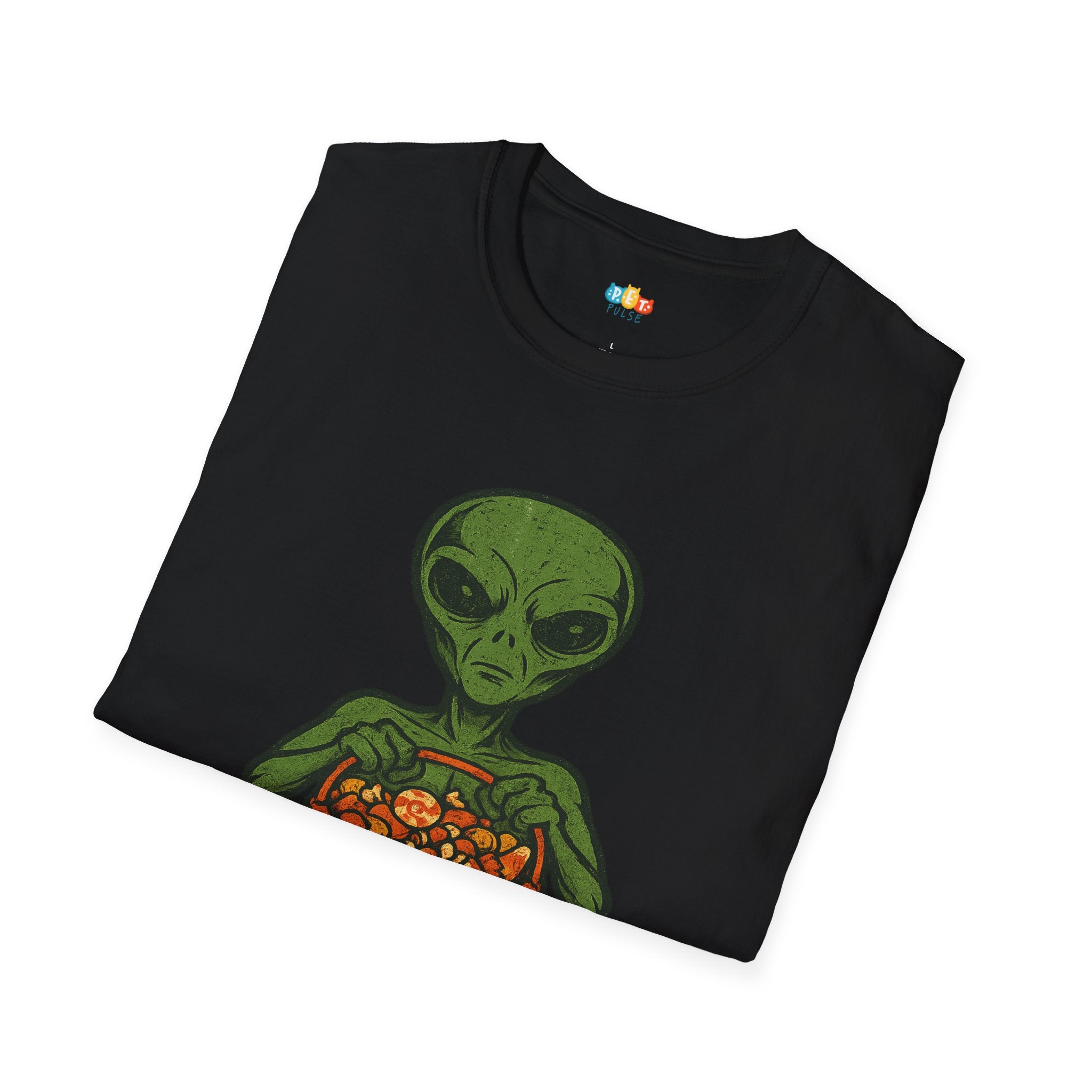 Sweet Tooth From Space Alien Halloween T-Shirt - Funny UFO Trick or Treat Candy Sci-Fi Tee
