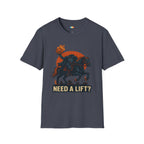 Need A Lift Halloween T-Shirt - Headless Horseman Uber Horror Comedy Gothic Spooky Fall Graphic Tee