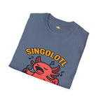Singolotl Musical Axolotl Karaoke Singer T-Shirt - Funny Animal Pun Music Performance Vocalist Tee