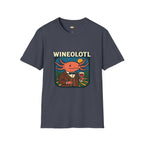 Wineolotl Sophisticated Axolotl Wine Tasting T-Shirt - Funny Animal Pun Vineyard Sommelier Classy Tee