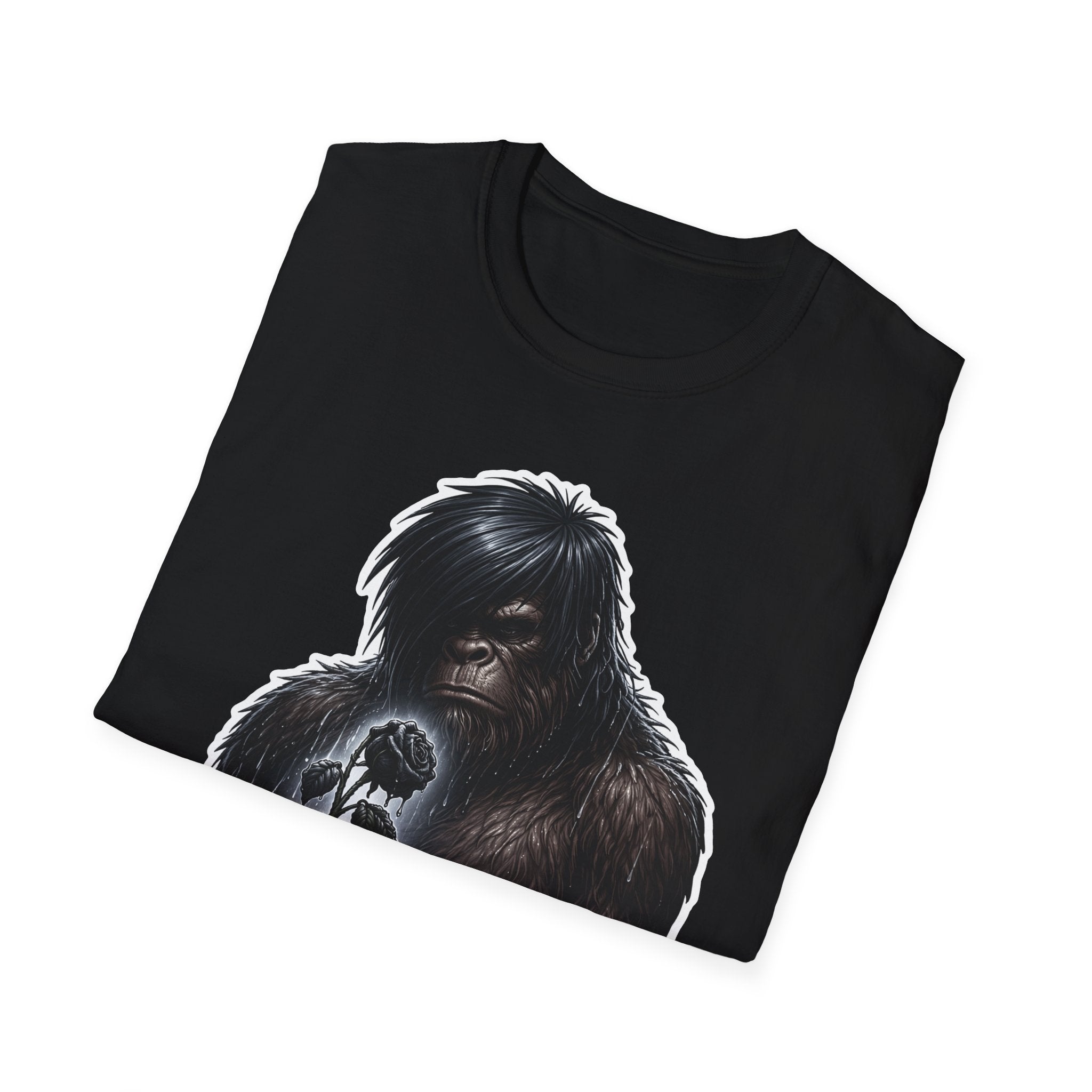 Gloomy Giant Funny Emo Bigfoot T-Shirt | Cryptid Companions Collection by PetPulse