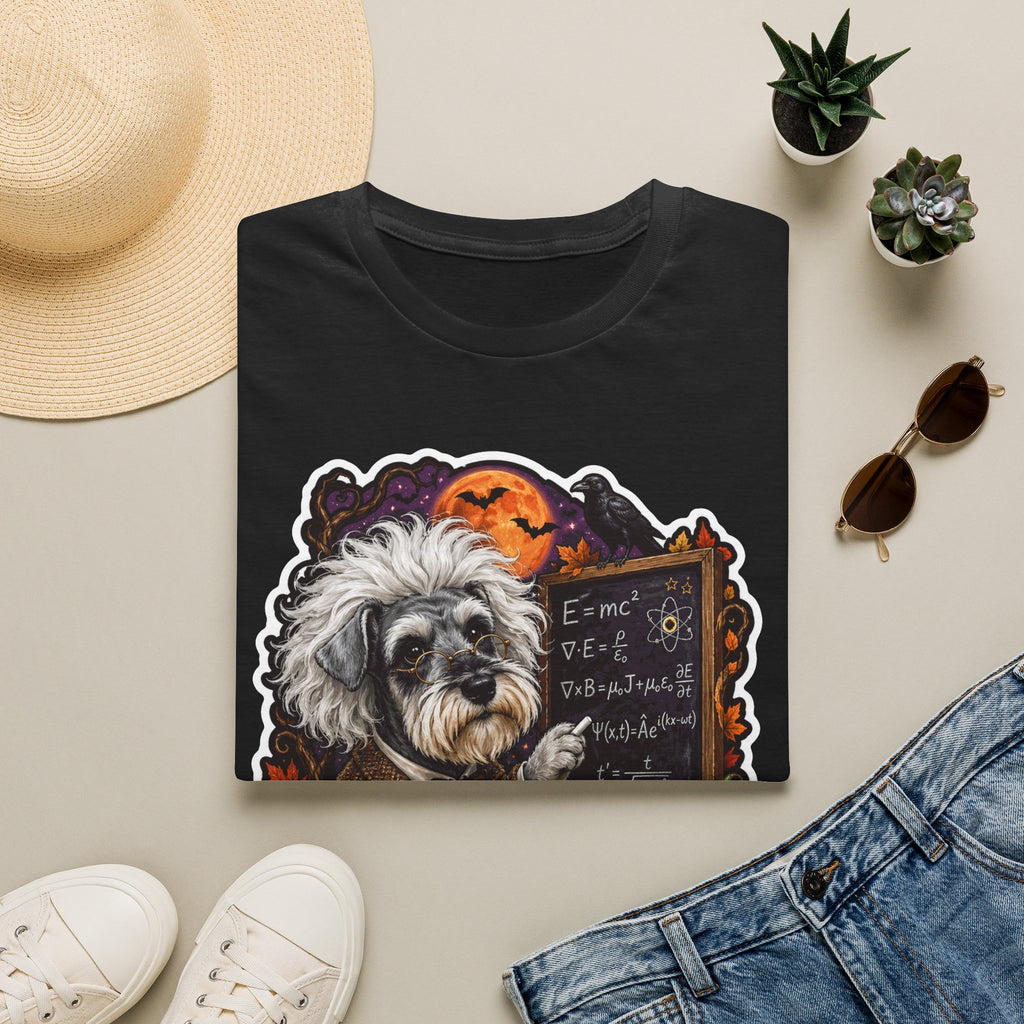 Spooky Smart Einstein Schnauzer T-Shirt | Halloween Pet T-Shirts Collection by PetPulse