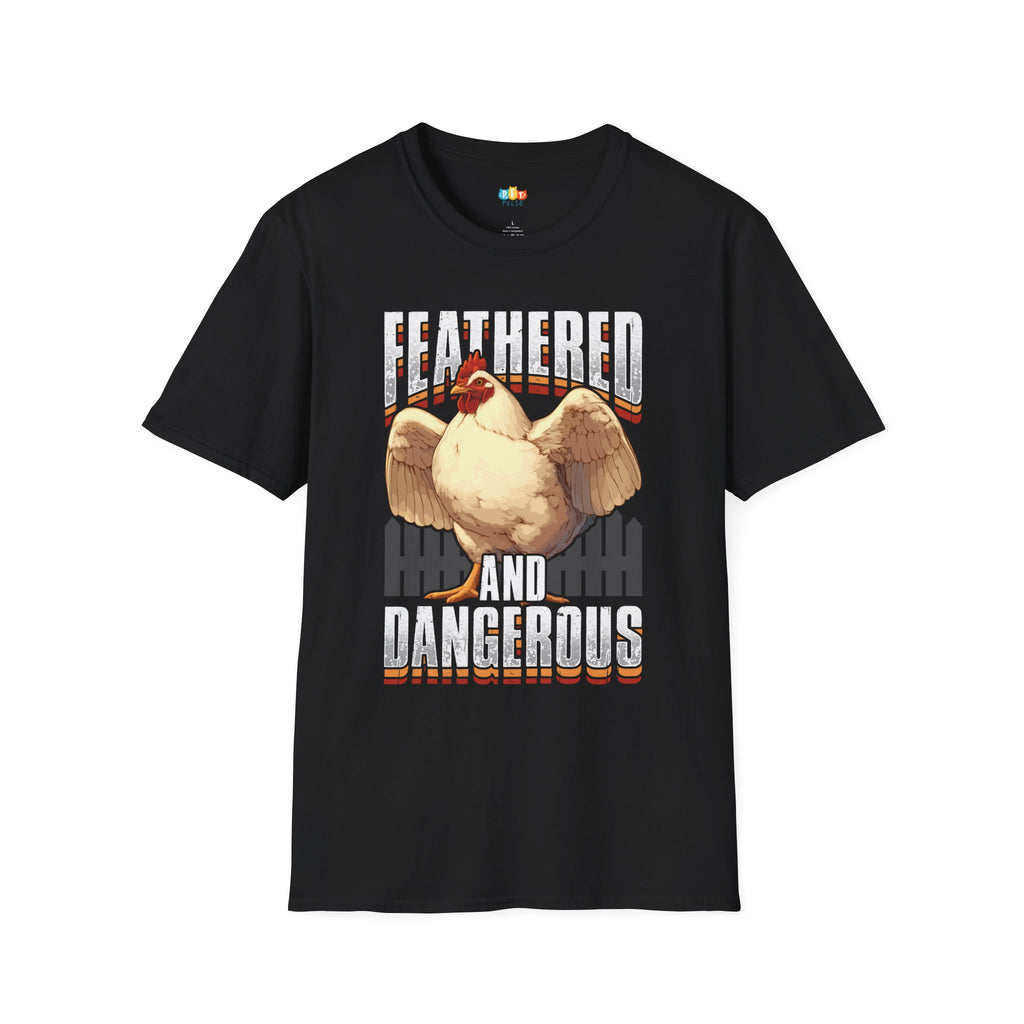 Hen Out Dangerous Chicken T-Shirt - Funny Farm Life Badass Poultry Attitude Vintage Distressed Graphic Tee