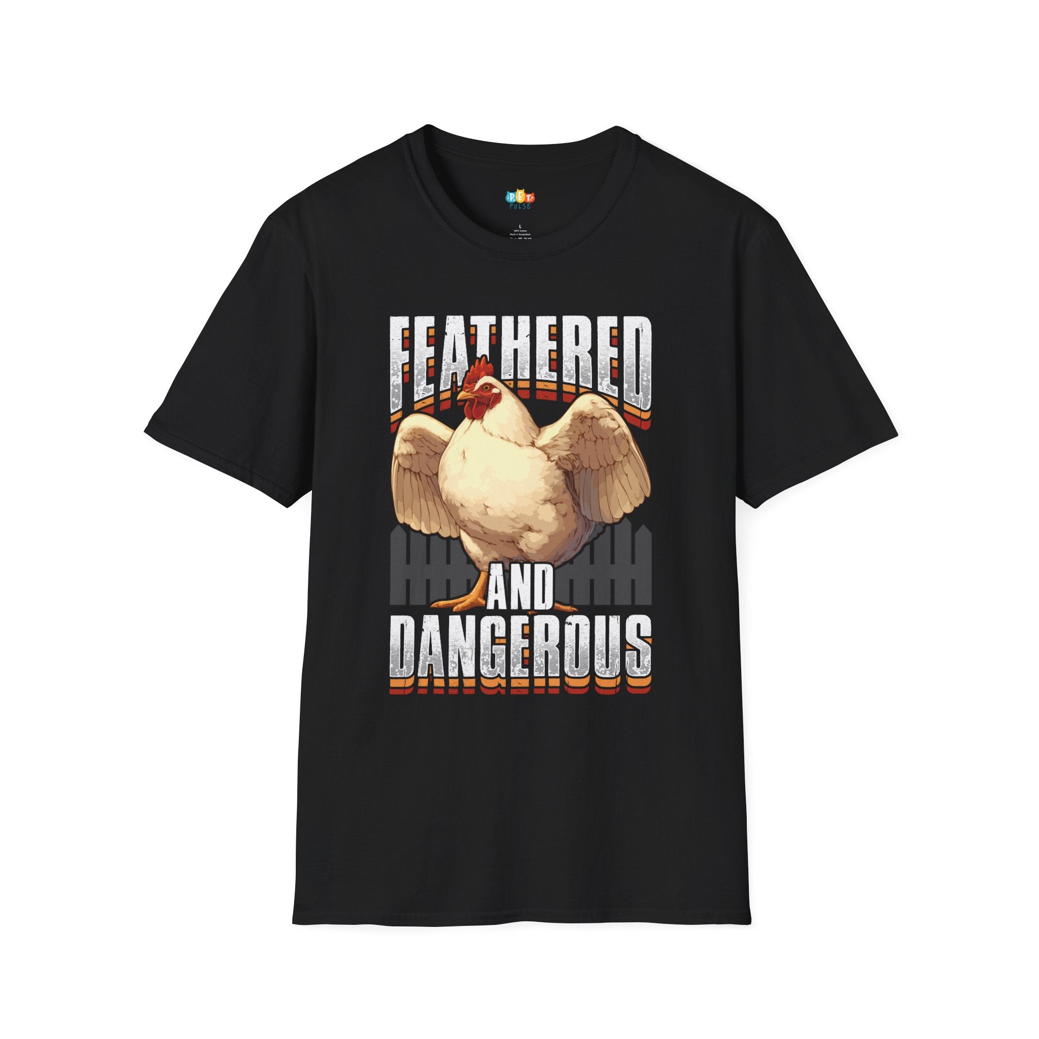 Hen Out Dangerous Chicken T-Shirt - Funny Farm Life Badass Poultry Attitude Vintage Distressed Graphic Tee
