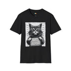 I Hate People Halloween T-Shirt - Grumpy Cat Mugshot Horror Comedy Gothic Spooky Fall Graphic Tee
