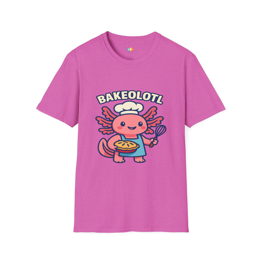Bakeolotl Baking Axolotl T-Shirt - Funny Baker Chef Pie Whisk Kitchen Cooking Pastry Baker Tee
