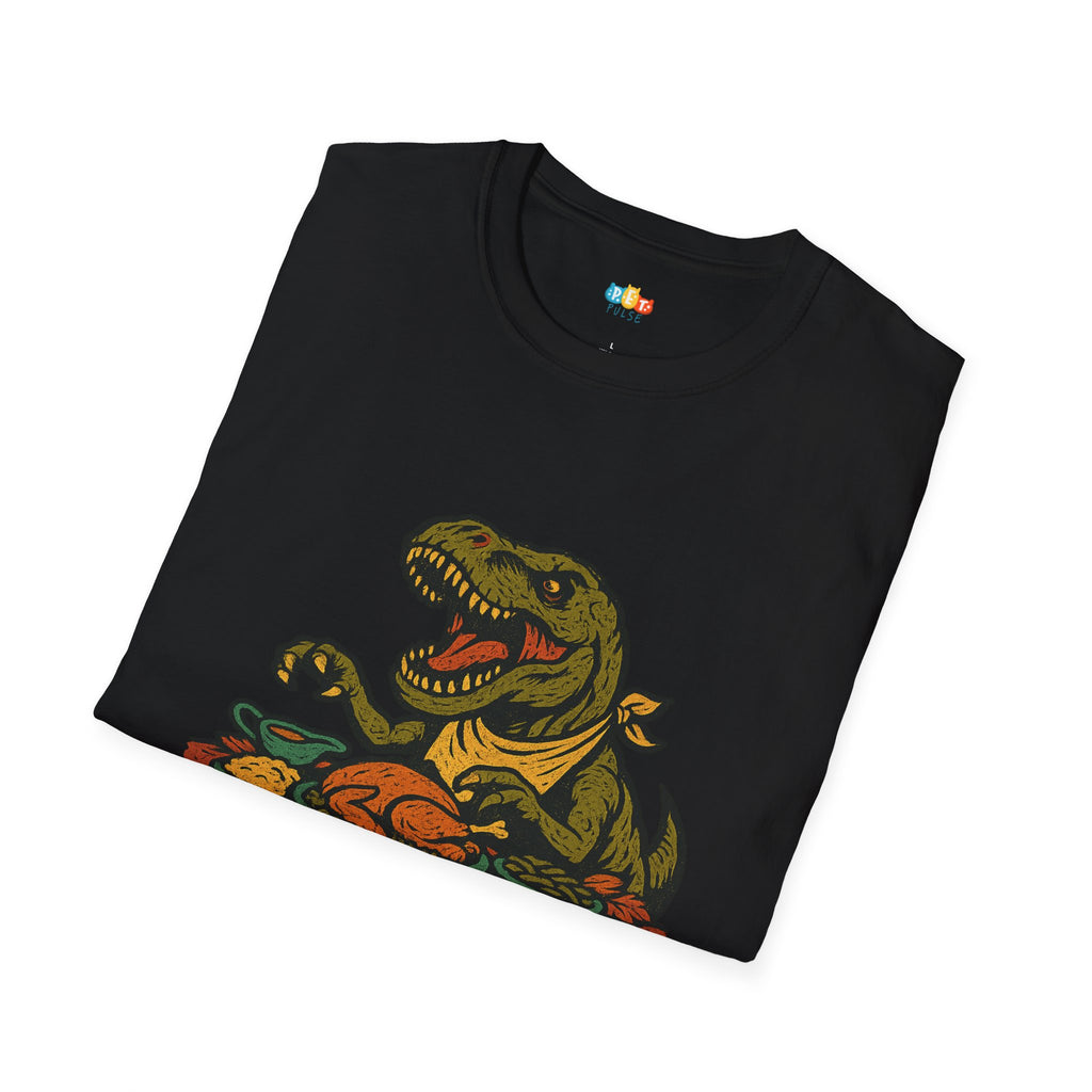 Back For Seconds Dinosaur Thanksgiving T-Shirt - Funny T-Rex Turkey Day Feast Prehistoric Holiday Dinner Tee