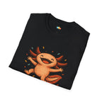 Happy Little Lotl Joyful Axolotl Celebration T-Shirt - Funny Animal Pun Cute Amphibian Positive Vibes Tee