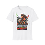 Armed and Manely Action Hero Horse T-Shirt | Dual Laser Pistol Space Bounty Hunter Horse Graphic Tee | Mane Event Collection by PetPulse