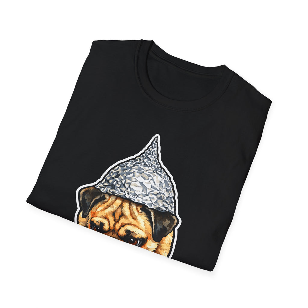 Question the Kibble Funny Conspiracy Pug T-Shirt | Pet-Spiracy Theorist Collection by PetPulse