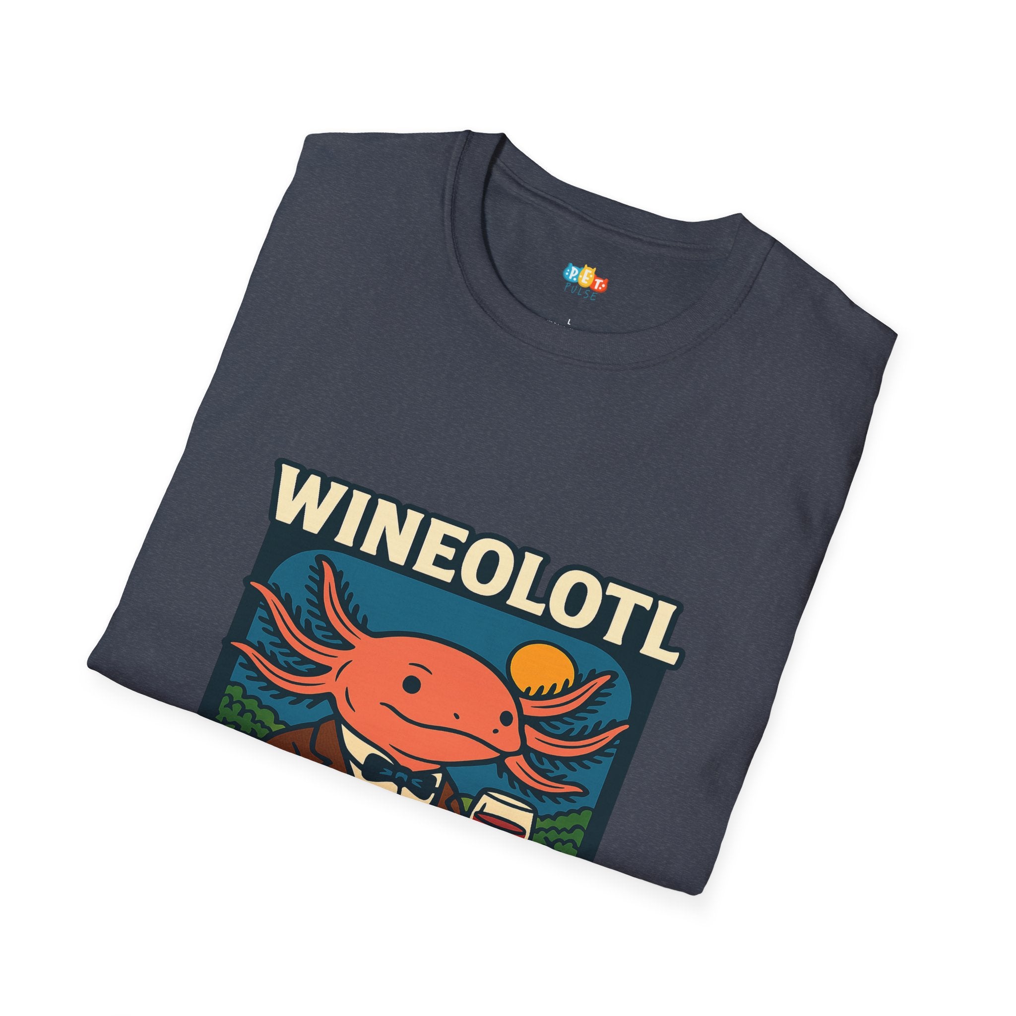 Wineolotl Sophisticated Axolotl Wine Tasting T-Shirt - Funny Animal Pun Vineyard Sommelier Classy Tee