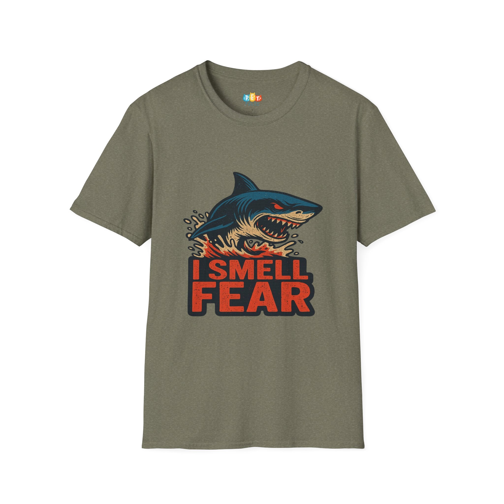 "I Smell Fear" Vintage Shark Attack T-Shirt - Retro Water Splash Graphic Tee