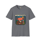 Wineolotl Sophisticated Axolotl Wine Tasting T-Shirt - Funny Animal Pun Vineyard Sommelier Classy Tee
