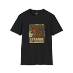 Strange But Together Christmas T-Shirt - Funny Holiday Cryptid Family Bigfoot Yeti Mothman Xmas Tee