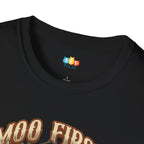 Moo First Questions Later T-Shirt - Funny Cow Farm Life Rural Country Living Cattle Farmer Graphic Tee