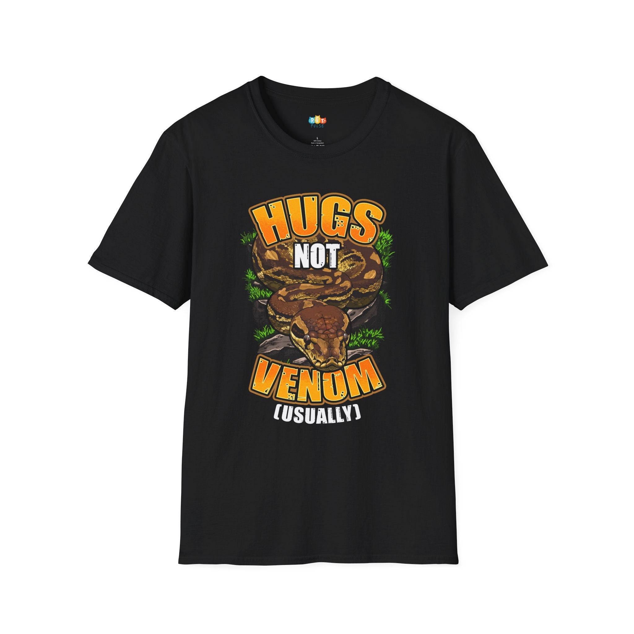 Hugs Not Venom Snake T-Shirt - Funny Python Serpent Pet Owner Reptile Lover Gift Tee