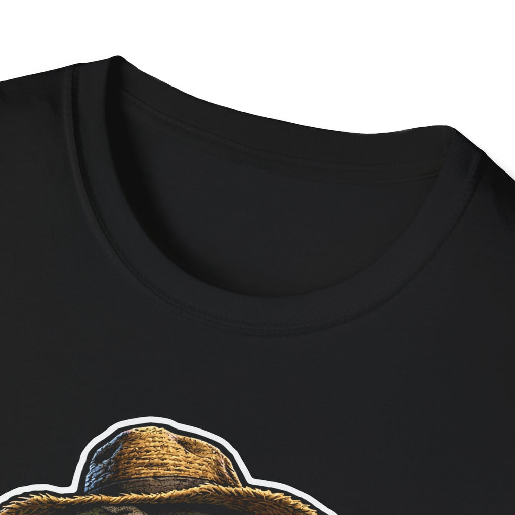 Tilling the Stars Funny Alien Farmer T-Shirt | Cosmic Encounters Collection by PetPulse