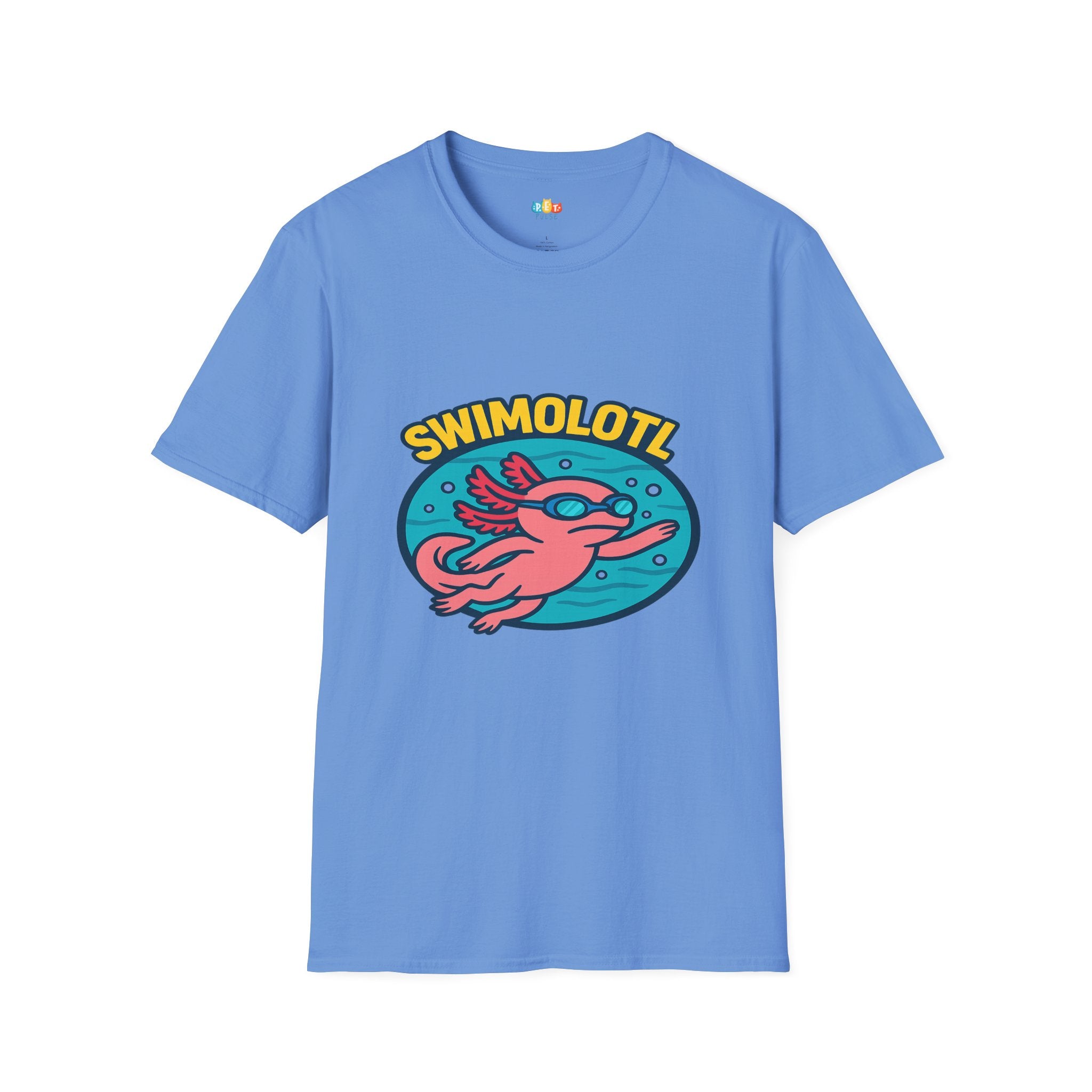 Swimolotl Athletic Axolotl Swimming T-Shirt - Funny Animal Pun Pool Swimmer Water Sports Fitness Tee