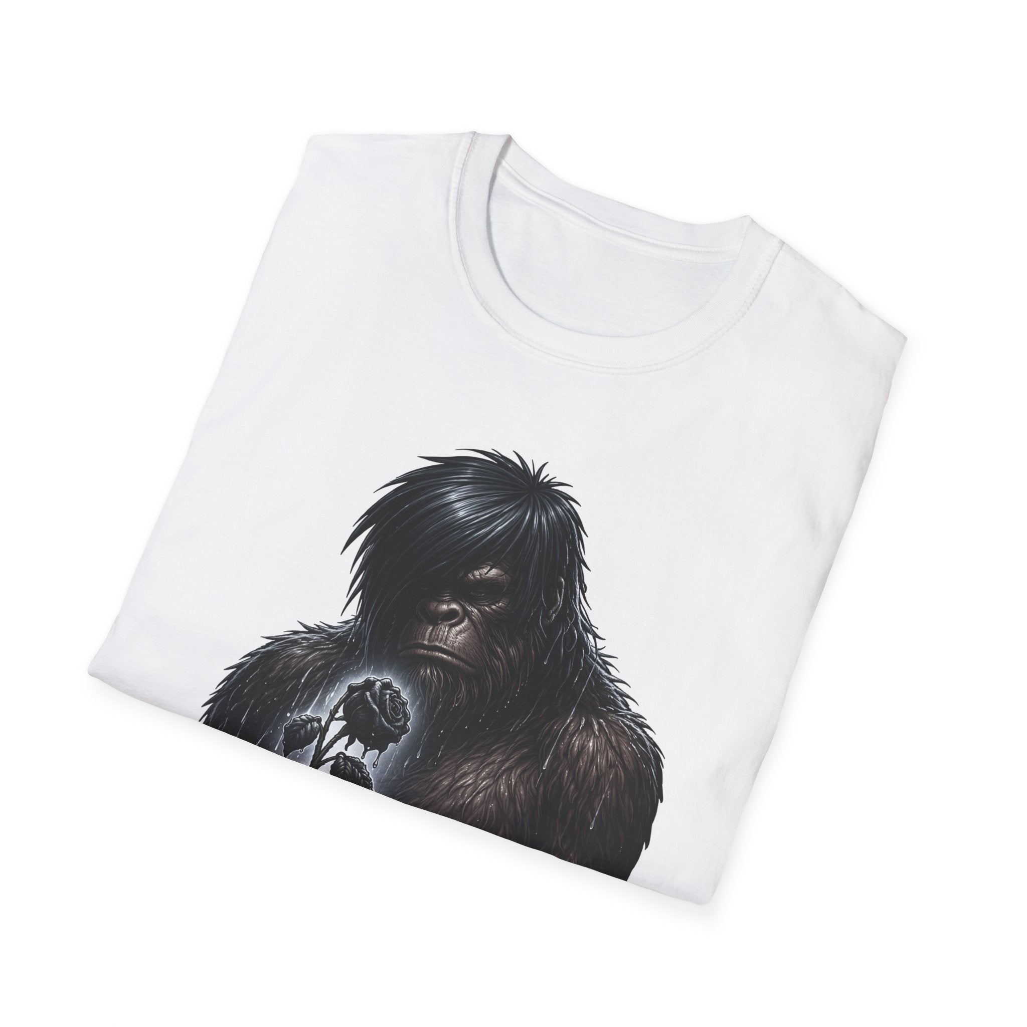 Gloomy Giant Funny Emo Bigfoot T-Shirt | Cryptid Companions Collection by PetPulse
