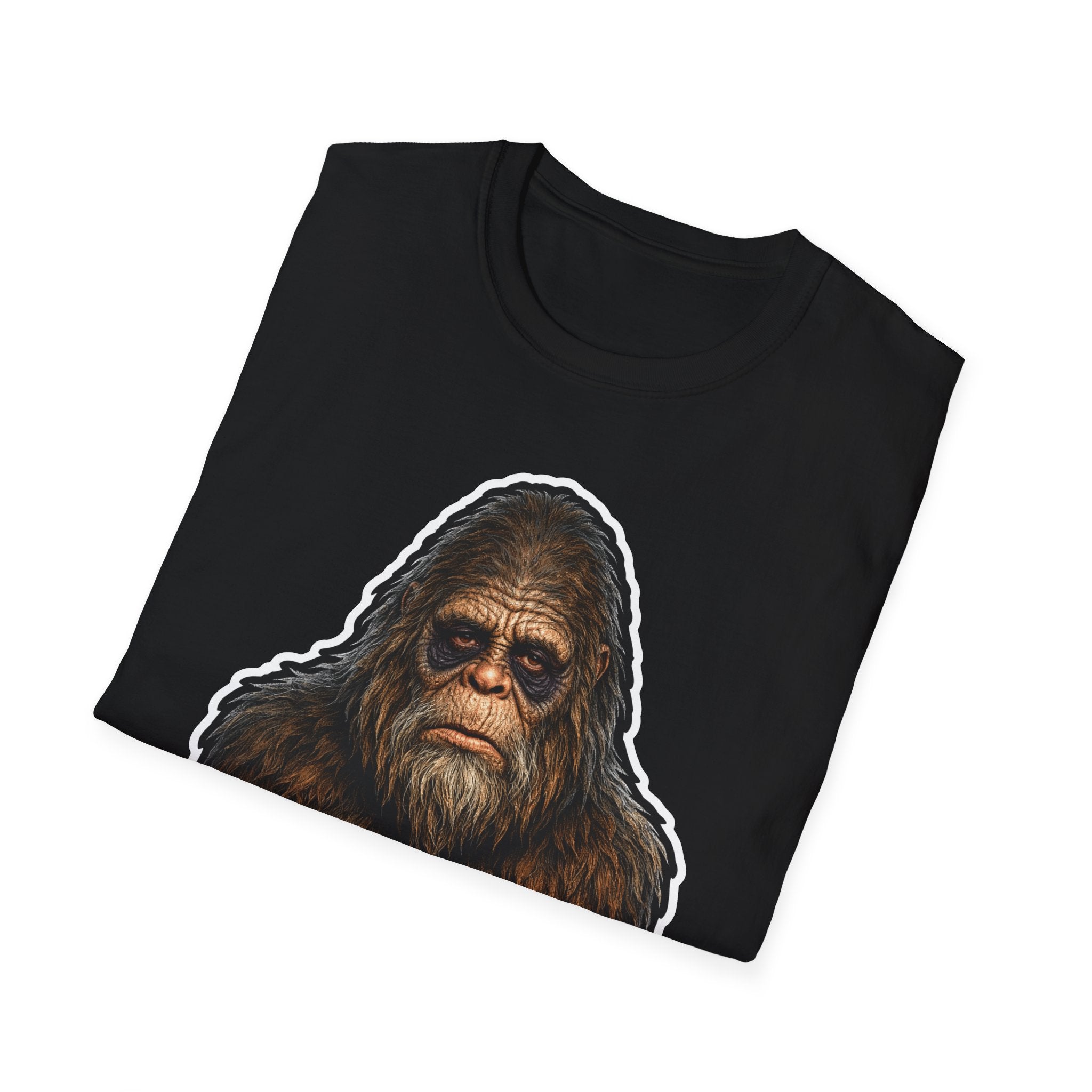Legendary Insomnia Funny Bigfoot Portrait T-Shirt | Cryptid Companions Collection by PetPulse