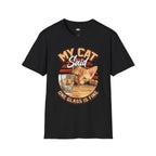 My Cat One Glass Is Fine T-Shirt - Funny Wine Lover Cat Mom Drinking Humor Wine Glass Cat Graphic Tee