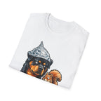 Trust No Squirrel Funny Conspiracy Rottweiler T-Shirt | Pet-Spiracy Theorist Collection by PetPulse