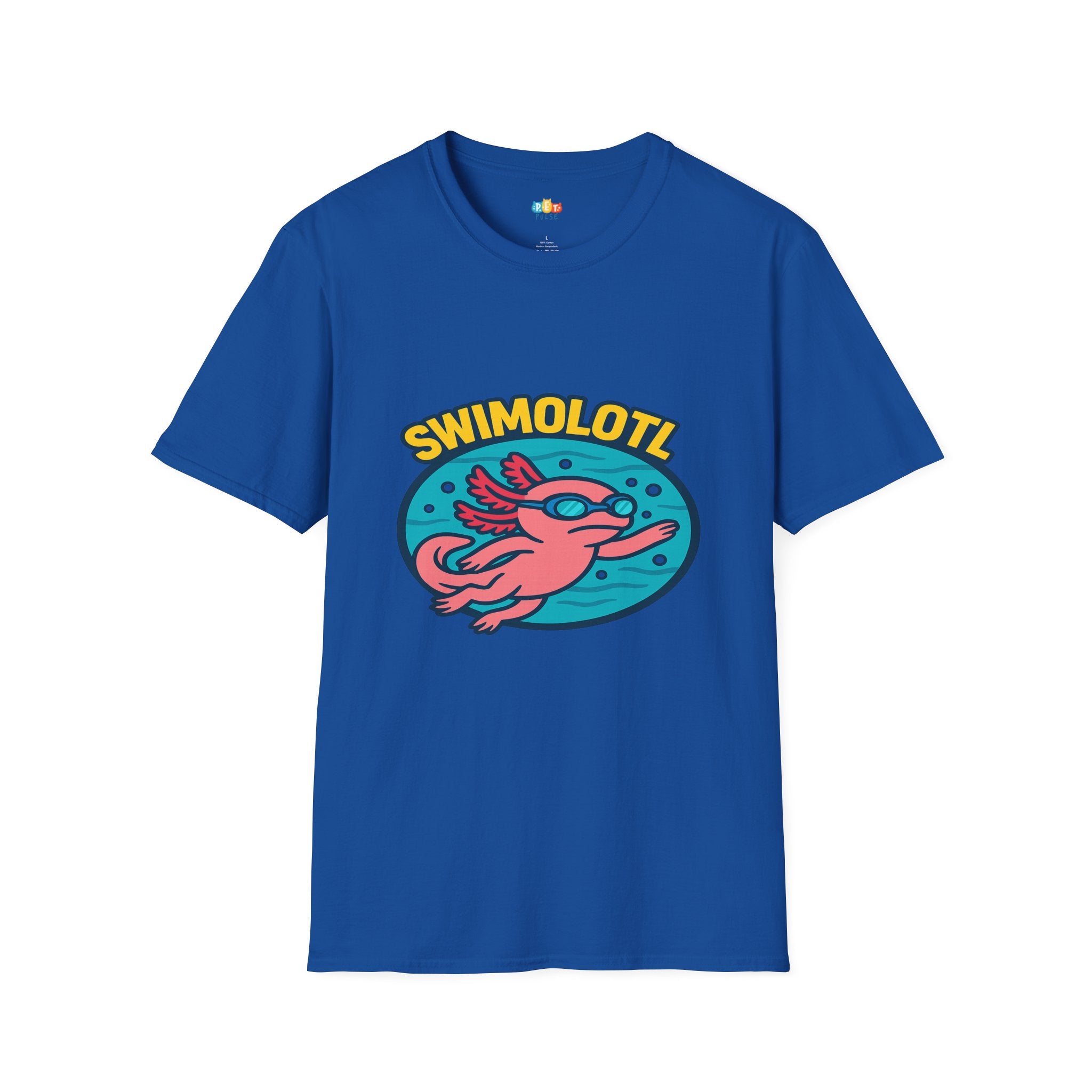 Swimolotl Athletic Axolotl Swimming T-Shirt - Funny Animal Pun Pool Swimmer Water Sports Fitness Tee