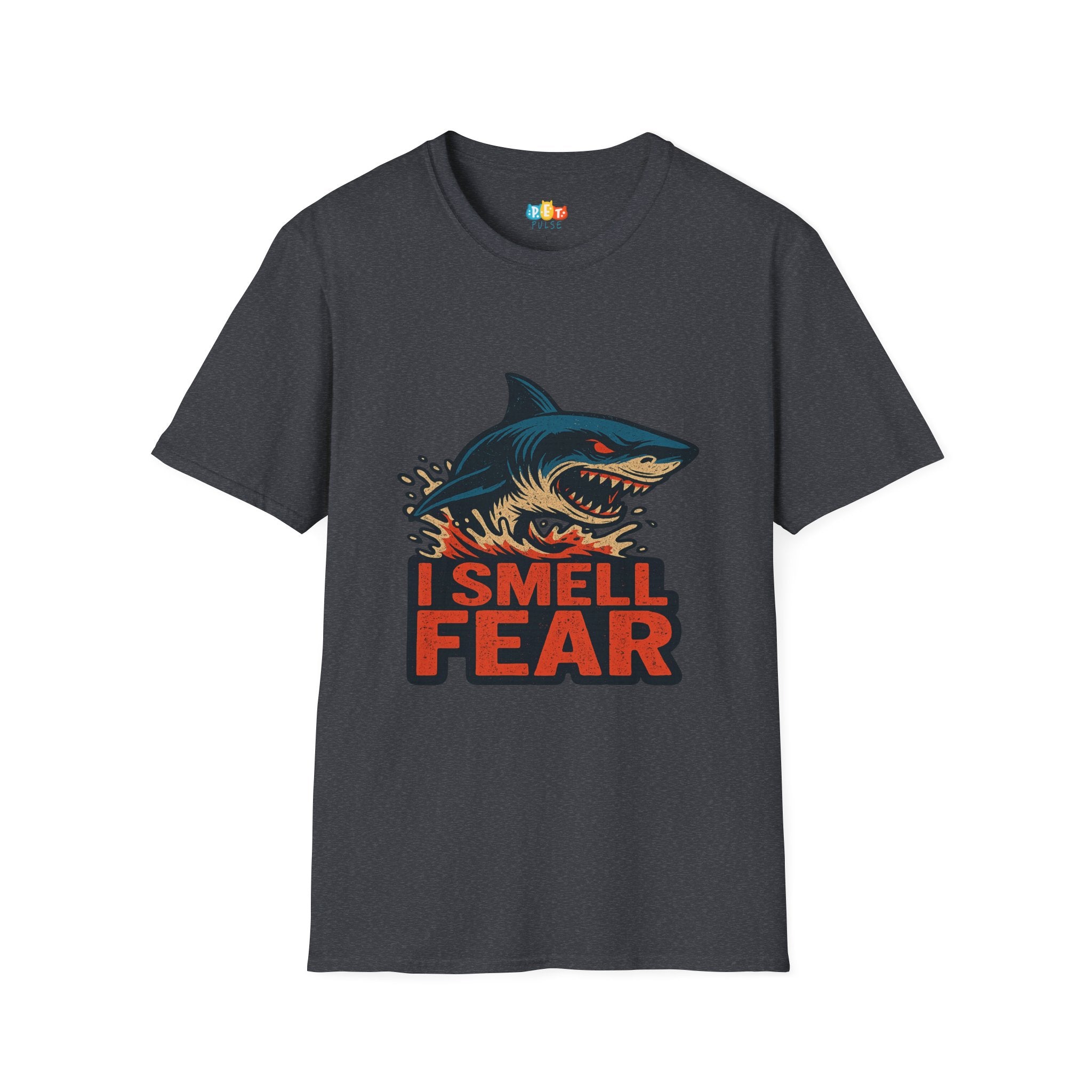 "I Smell Fear" Vintage Shark Attack T-Shirt - Retro Water Splash Graphic Tee