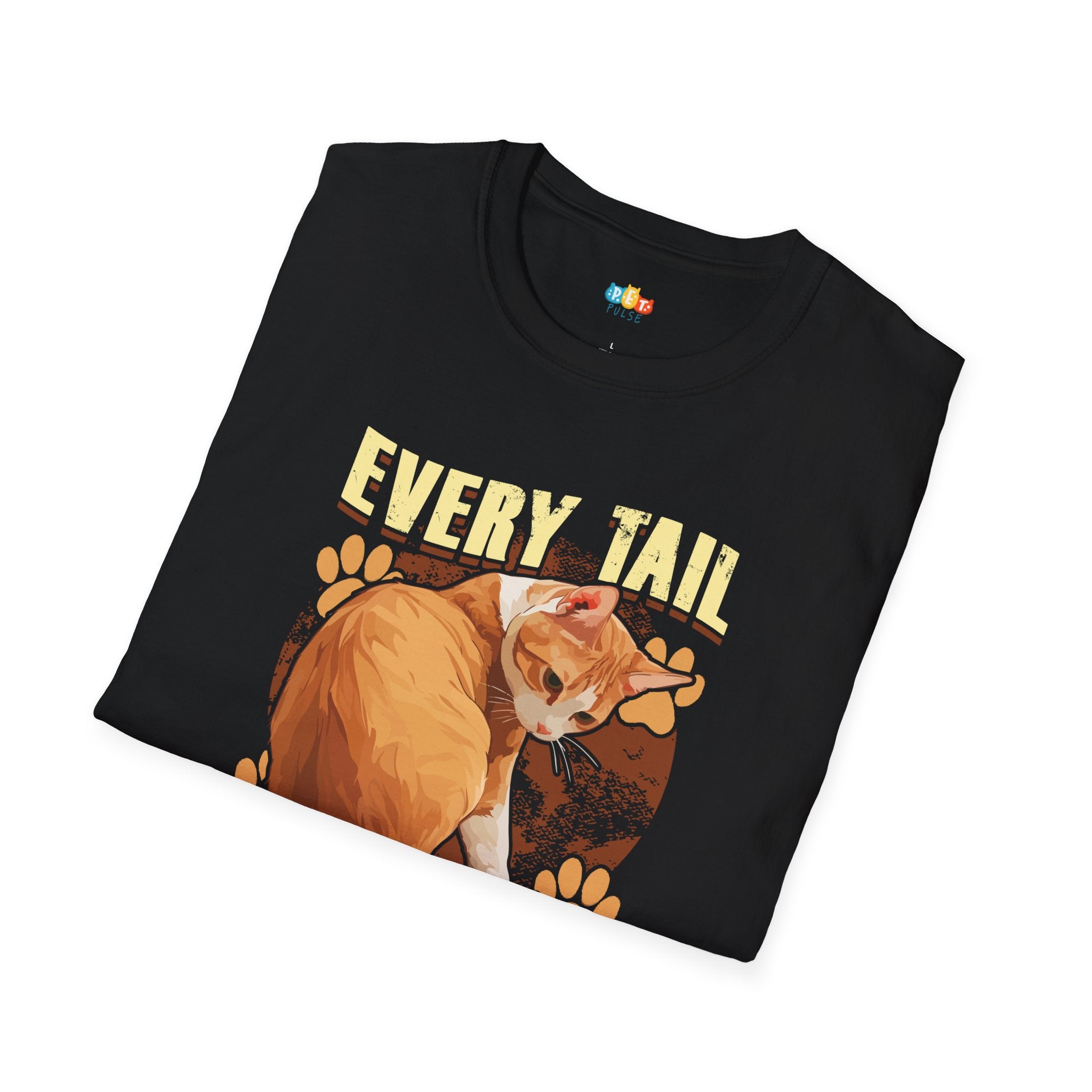 Every Tail Every Paw Every Heartbeat Cat T-Shirt - Orange Tabby Love Vintage Feline Lover Graphic Tee