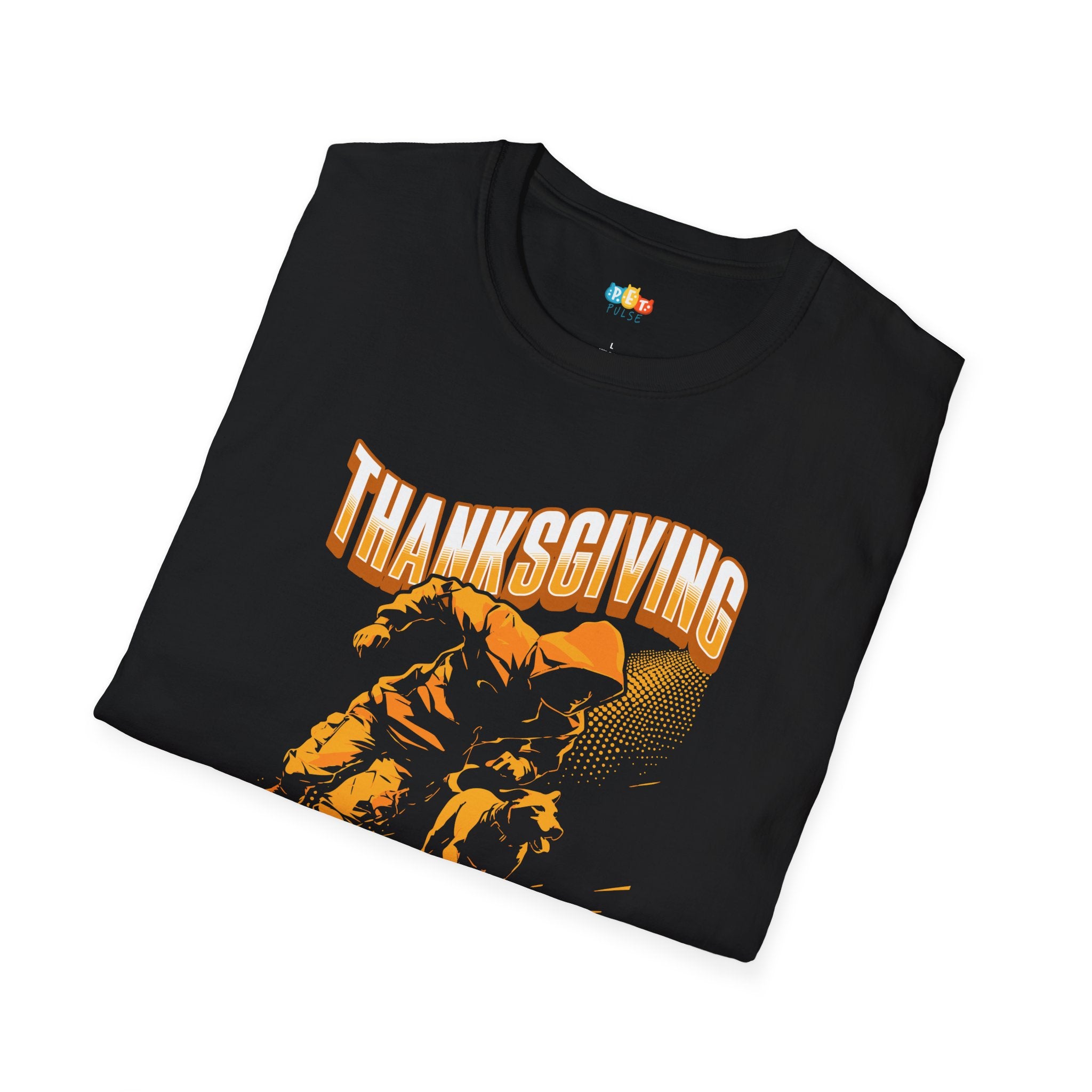 Thanksgiving Fitness Plan Chase The Dog Not The Seconds T-Shirt - Funny Pet Owner Holiday Turkey Day Workout Graphic Tee