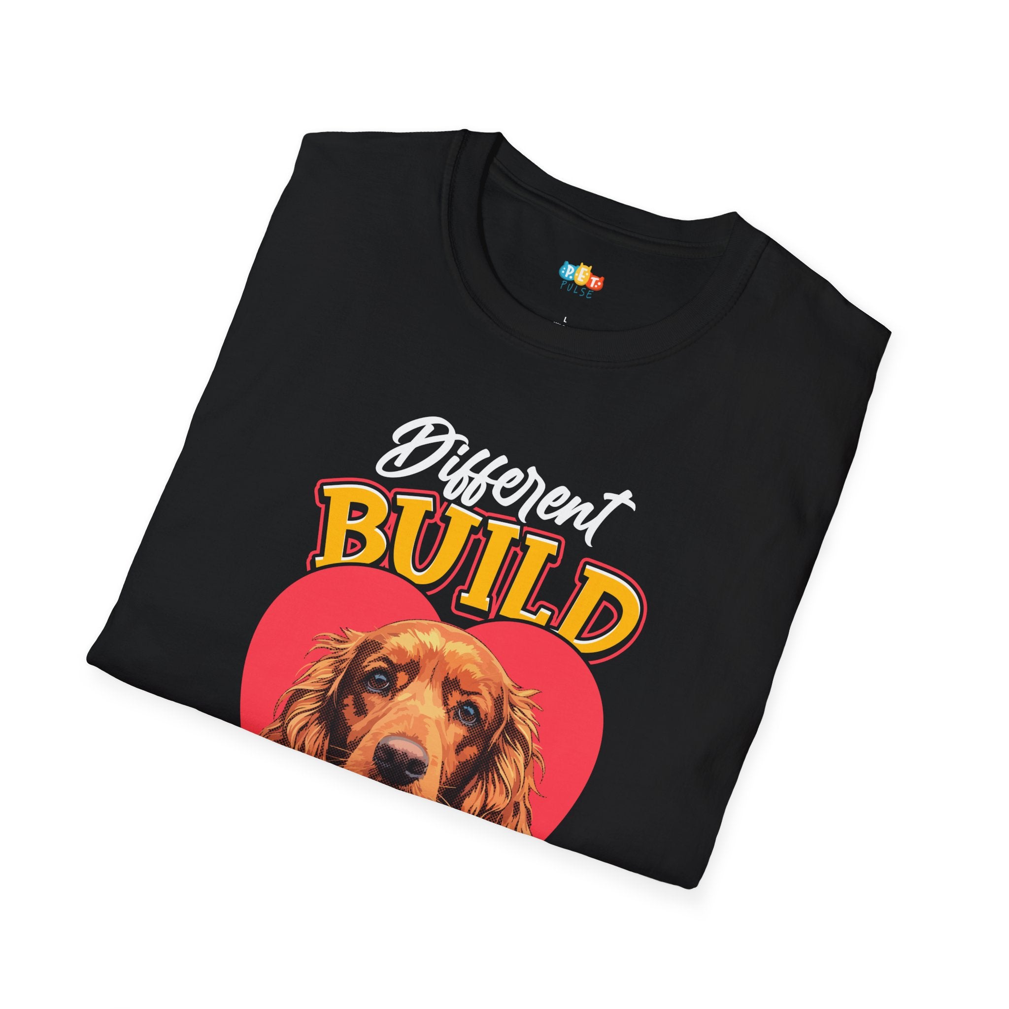 Built Big Heart Dog T-Shirt - Golden Retriever Love Vintage Retro Dog Lover Graphic Tee